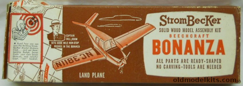 Strombecker Beechcraft Bonanza V35, C-41 plastic model kit